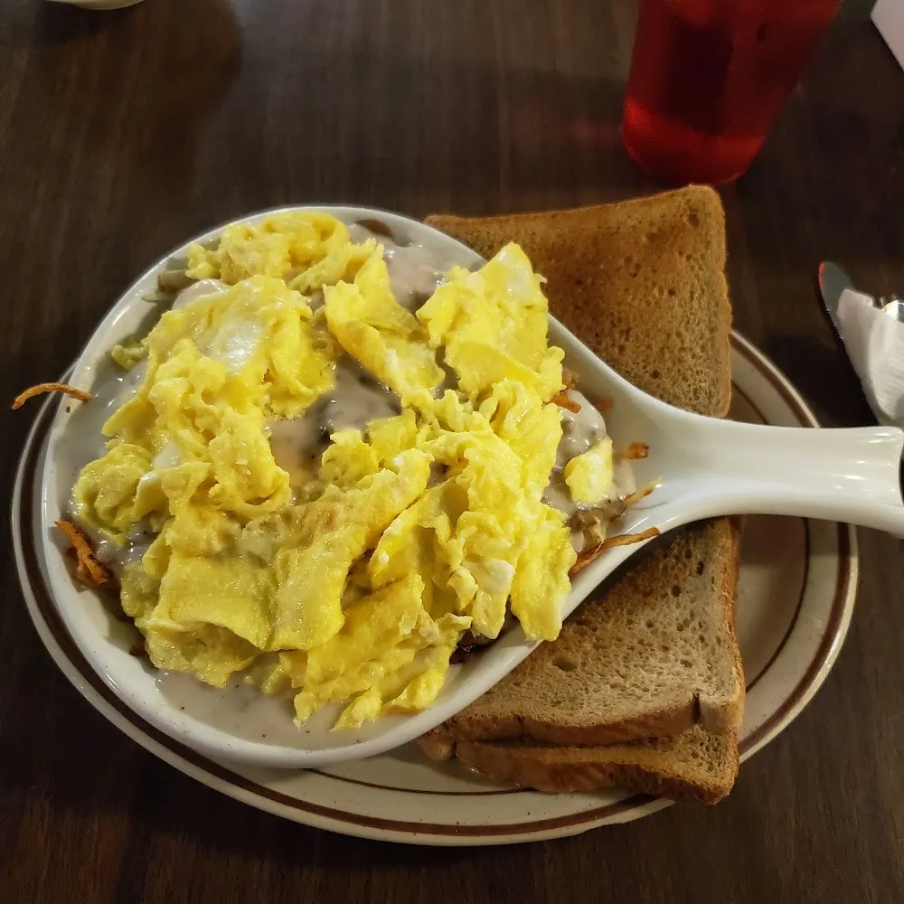 Skillet with Scrambled Eggs